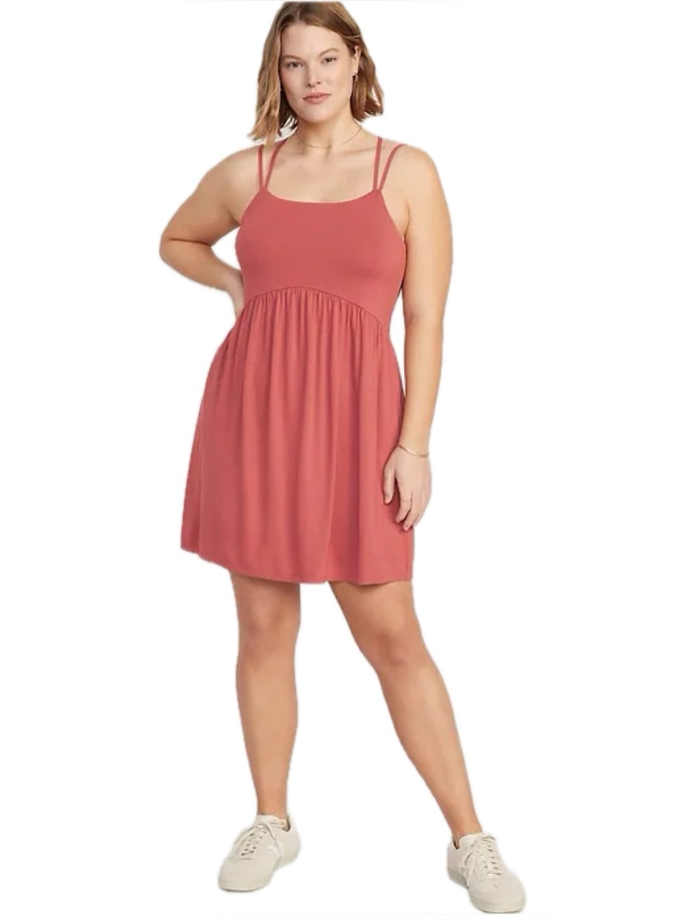 Old Navy Cross Strap Mini Dress in Terra Cotta